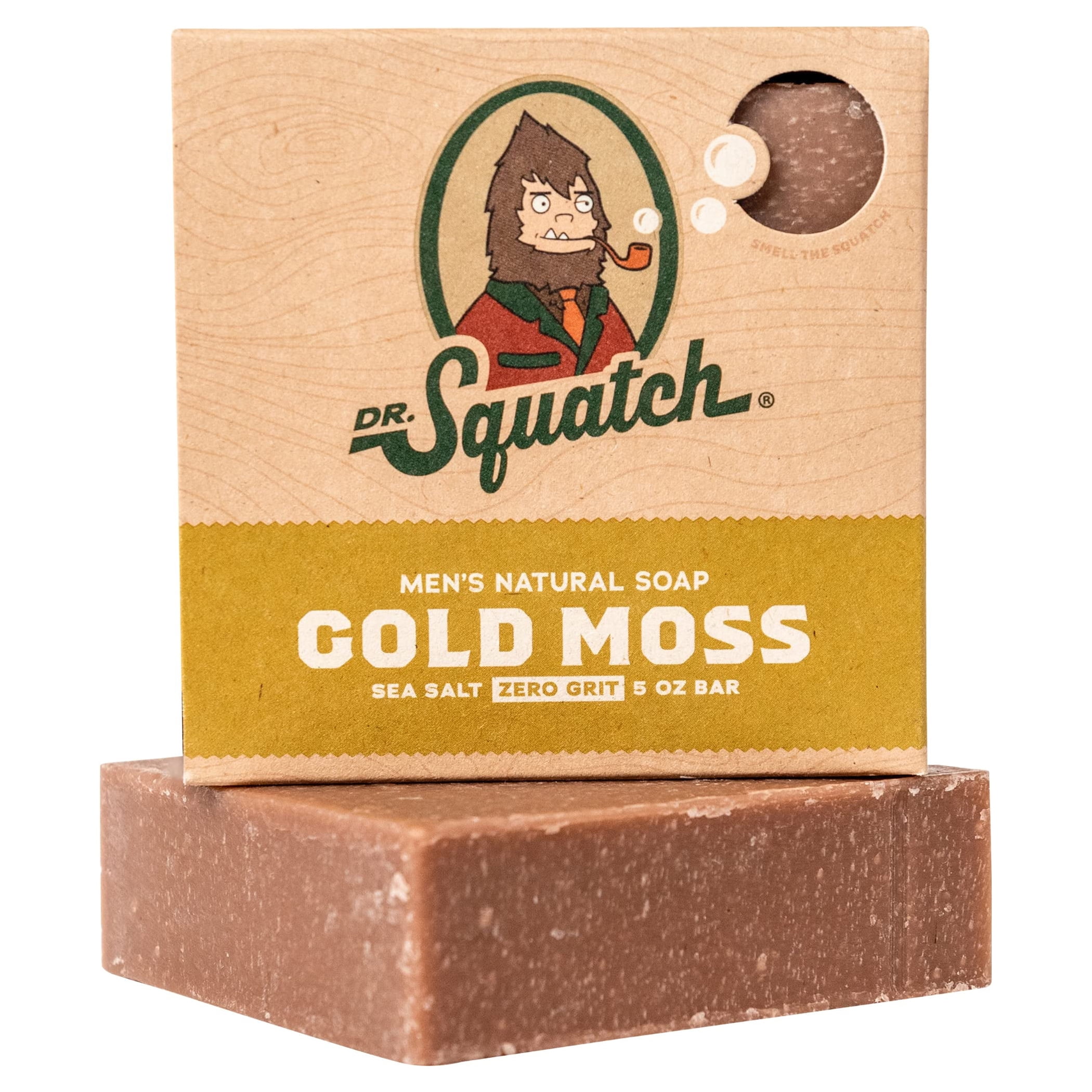DR. SQUATCH SOAP CO. Dr. Squatch All Natural Bar Soap for Men with Zero Grit, Gold Moss