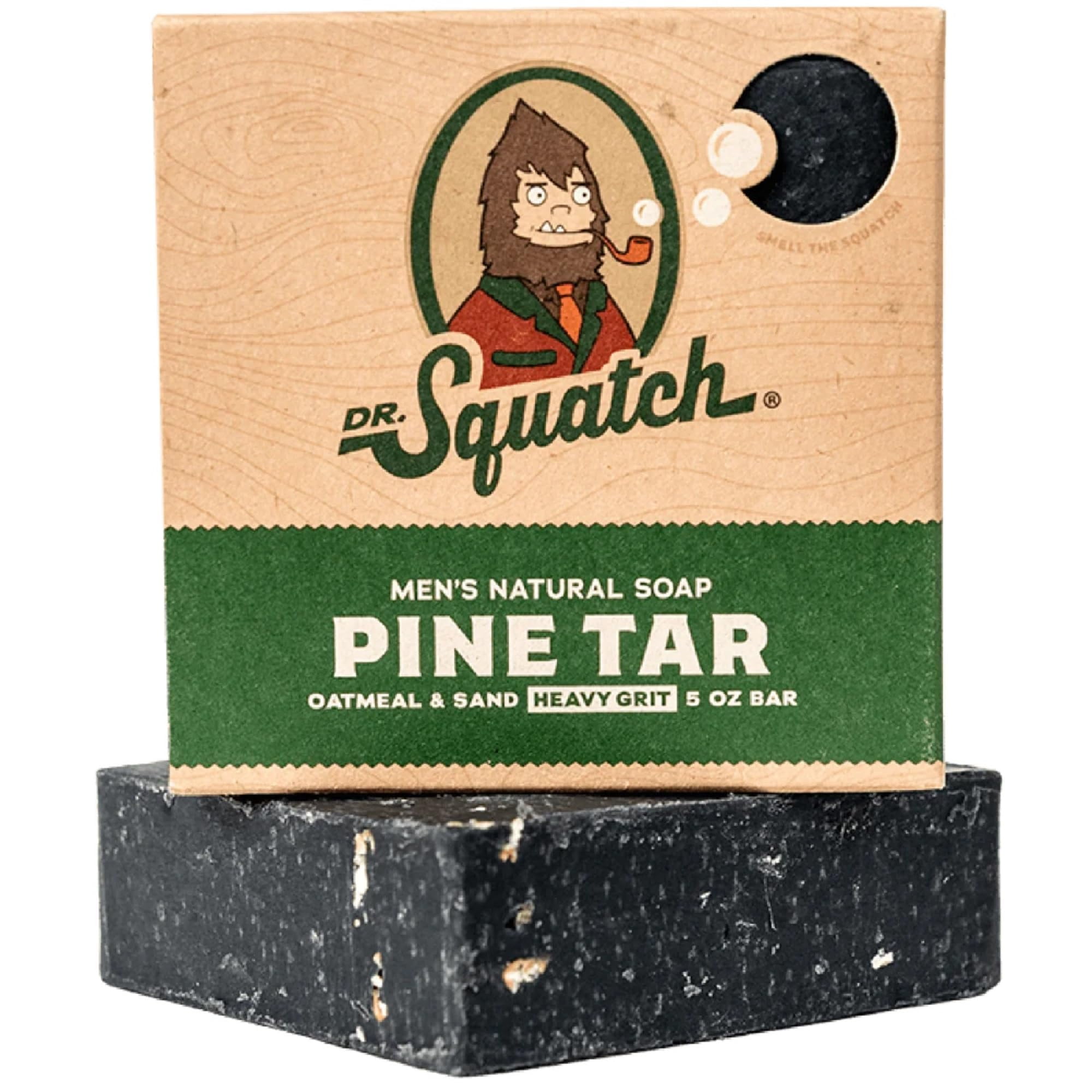 Dr. Squatch All Natural YYF14 Bar Soap for Men with Heavy Grit, Pine Tar