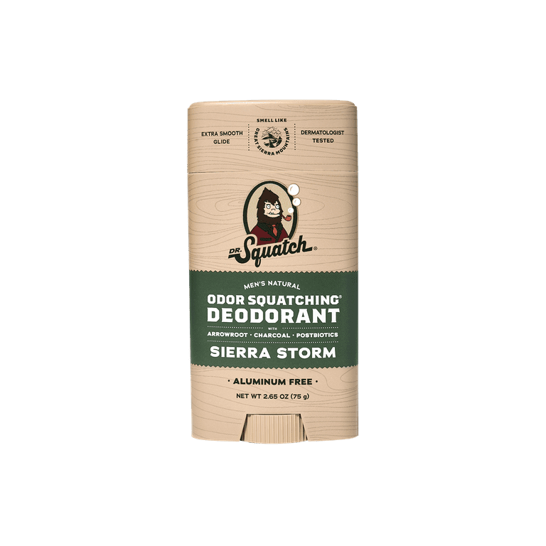 Dr. Squatch Aluminum Free Natural Deodorant Stick for Men