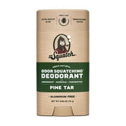 Dr. Squatch Mens Aluminum Free Deodorant, Natural Deodorant for Men, Pine Tar, 2.65 Oz