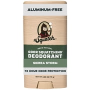 Dr. Squatch Mens Aluminum Free Deodorant, Natural Deodorant for Men, Sierra Storm, 2.65 Oz
