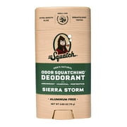 Dr. Squatch Mens Aluminum Free Deodorant, Natural Deodorant for Men, Sierra Storm, 2.65 Oz