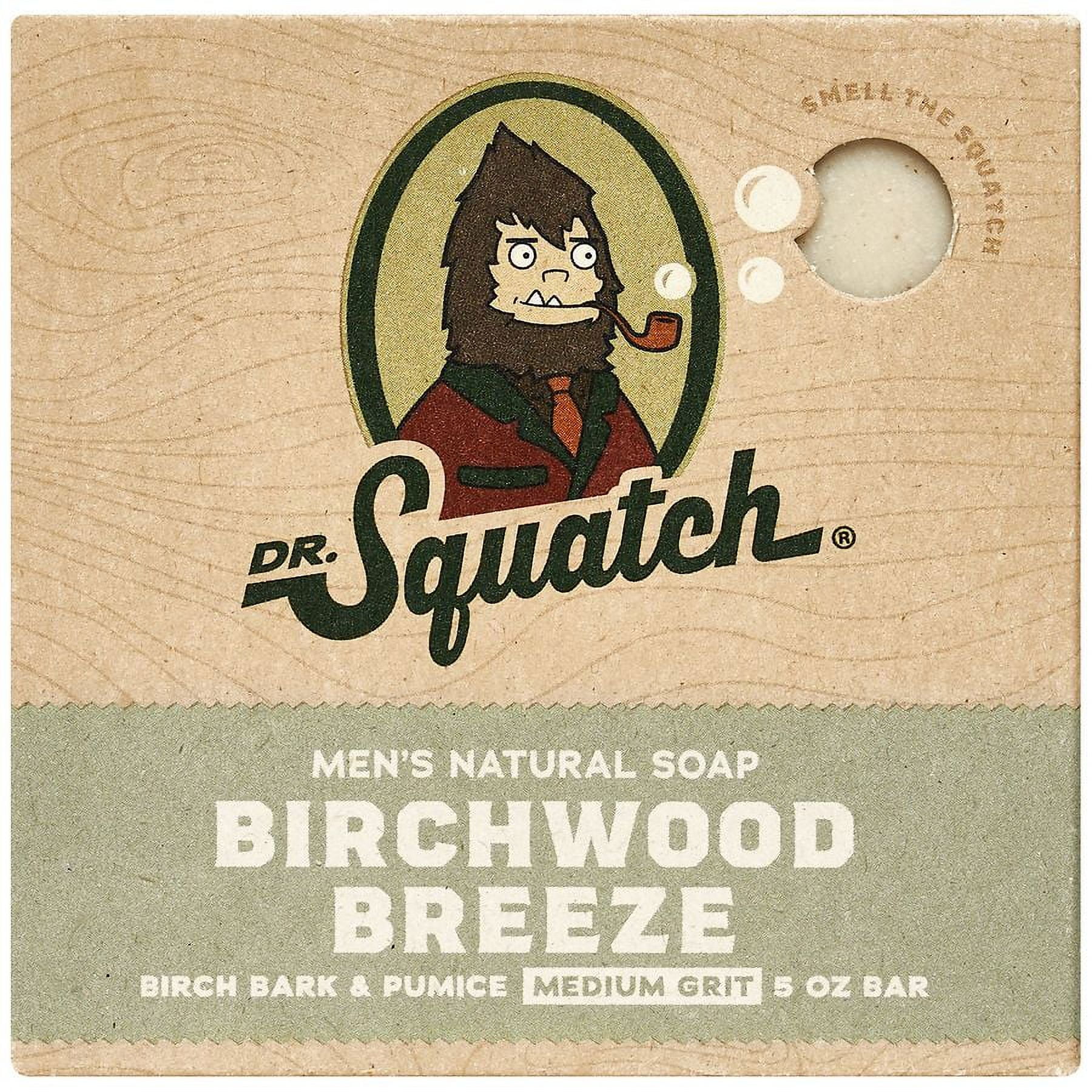 Dr. Squatch Bar Soap Tan, Birchwood Breeze 5.0 oz Pack of 3