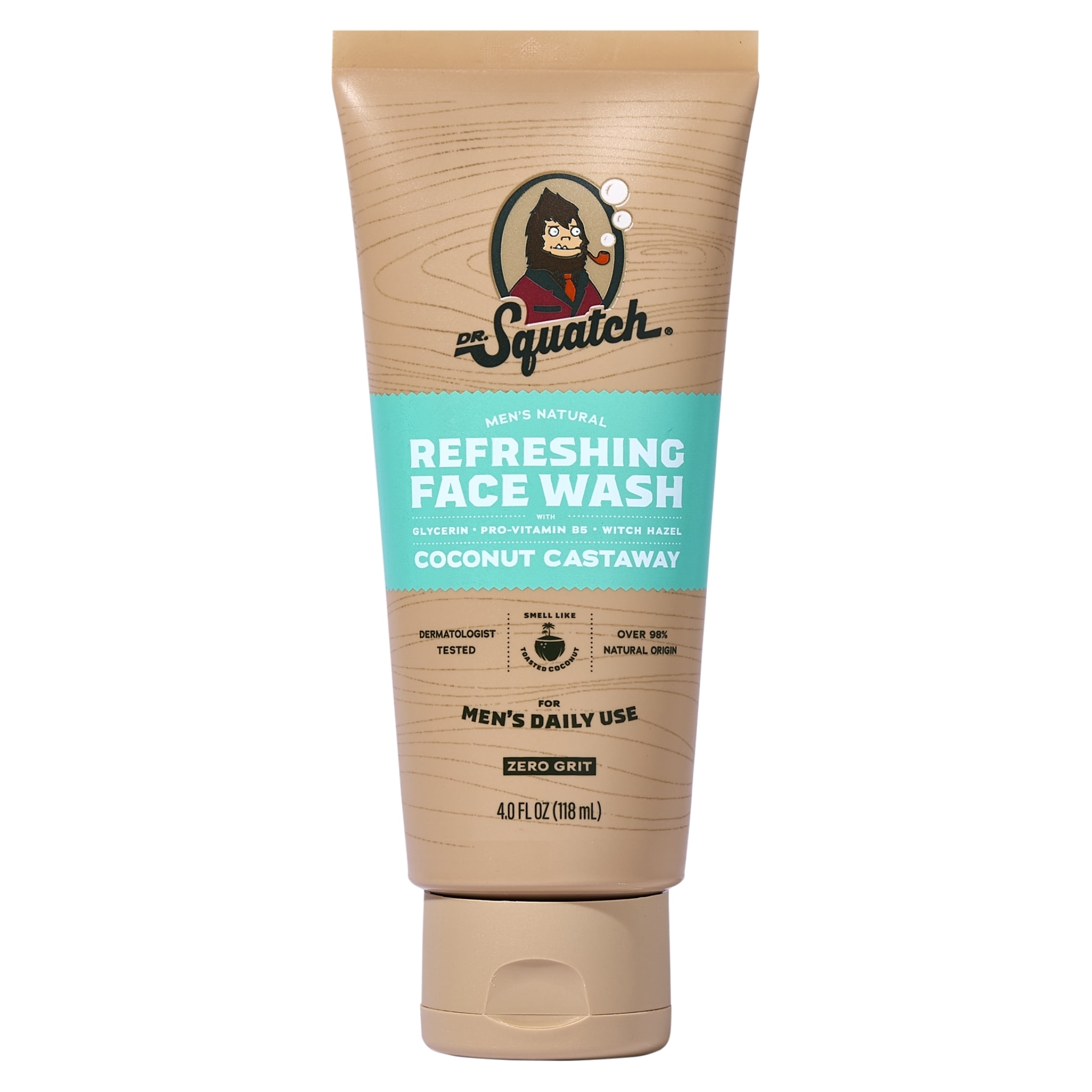 Dr. Squatch Mens Natural Exfoliating Face Wash, Paraben & Sulfate