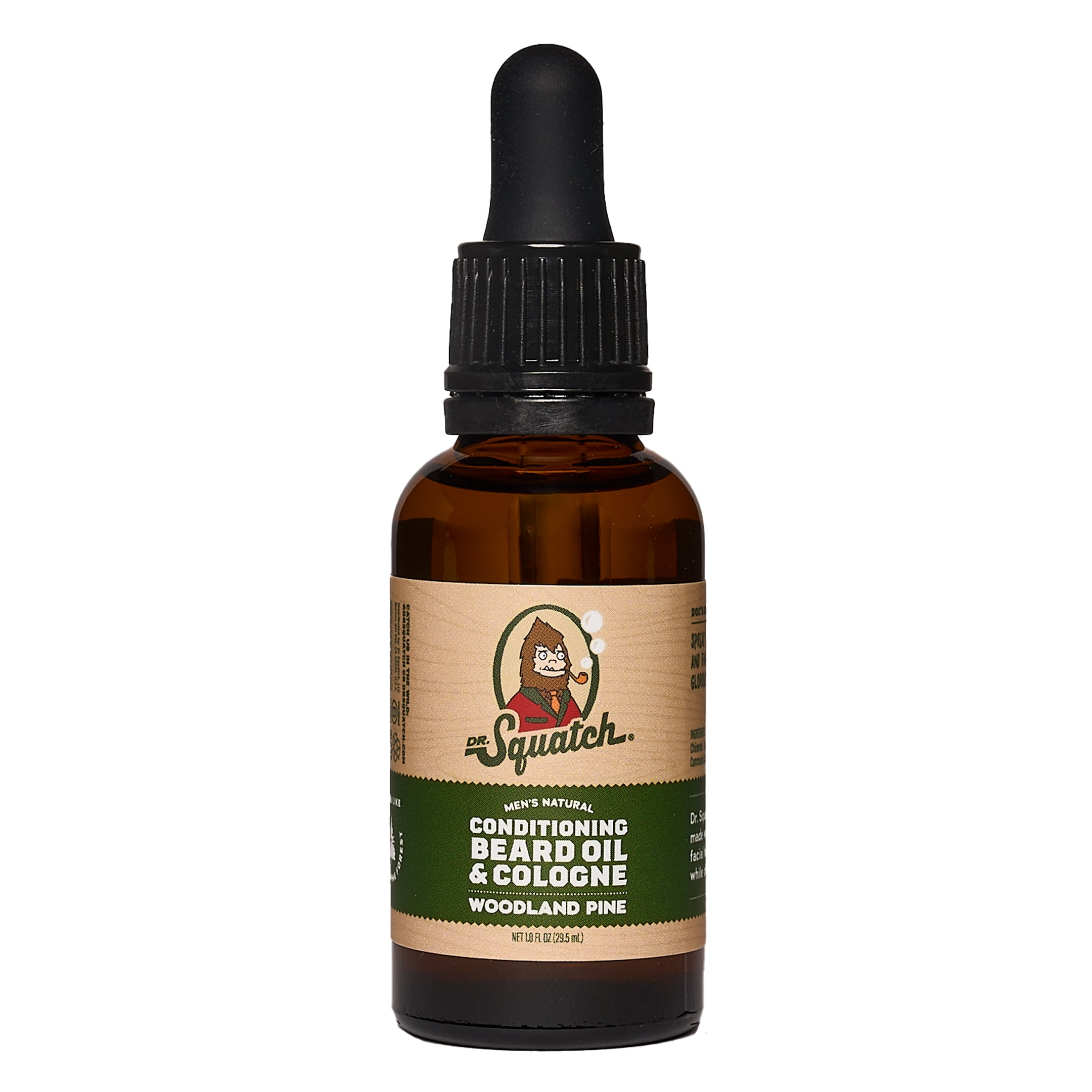 Dr. Squatch Mens Conditioning Beard Oil & Cologne, Natural Beard Oil for Men, Woodland Pine, 1 fl oz
