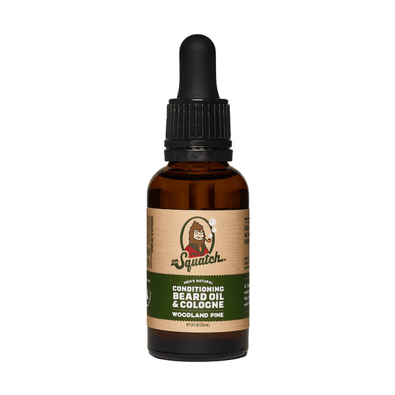 Dr. Squatch Woodland Pine Natural Conditioning Beard Oil & Cologne for Men, 1 fl oz