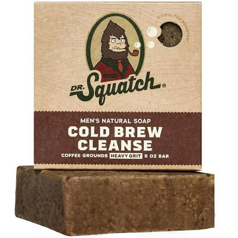 Dr. Squatch Men's Soap Variety 4 Pack - Men's Natural Bar Soap - Cold Brew Cleanse, Birchwood Breeze, Bay Rum, Eucalyptus Greek Yogurt