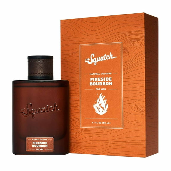Dr. Squatch Natural Cologne for Men - Scent-Lock Technology and Sustainably-Sourced Ingredients - Fireside Bourbon (1.7 fl oz)