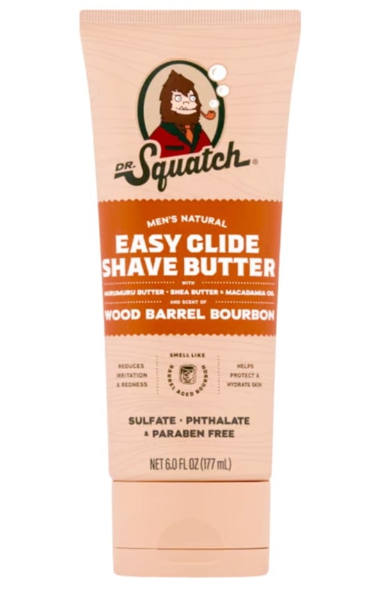 Dr. Squatch Men's Natural Easy Glide Wood Barrel Bourbon Shave Butter 6.0 fl oz
