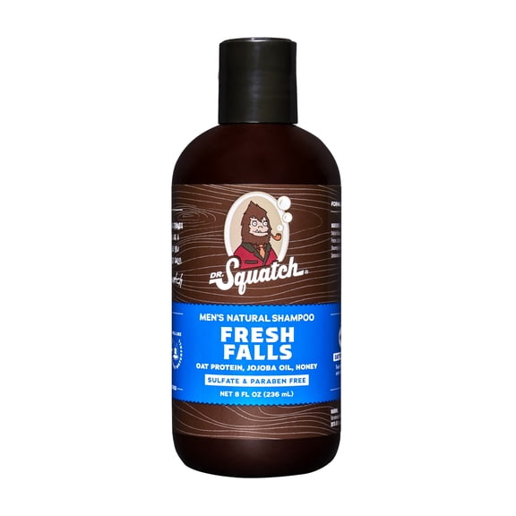 Dr. Squatch Fresh Falls Moisturizing Hair Shampoo Natural Shampoo for Men, 8 fl oz
