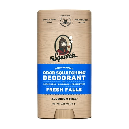 Dr. Squatch Fresh Falls Natural Deodorant for Men, 2.65 oz
