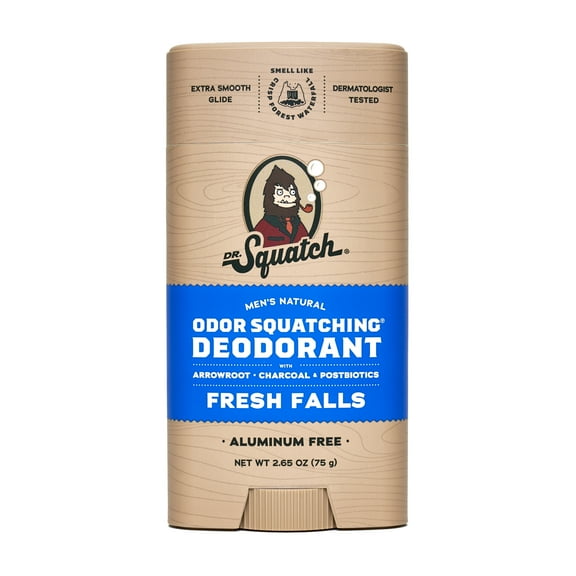 Dr. Squatch Fresh Falls Natural Deodorant for Men, 2.65 oz