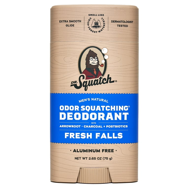 Dr. Squatch, Natural Deodorant for Men, 2.65 fl oz, Fresh Falls