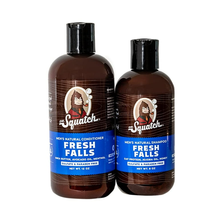sand let Stå op i stedet Dr. Squatch Fresh Falls Shampoo + Conditioner Hair Bundle - Walmart.com