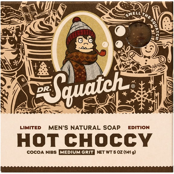 Dr. Squatch Hot Choccy Natural Bar Soap for Men, 5 oz