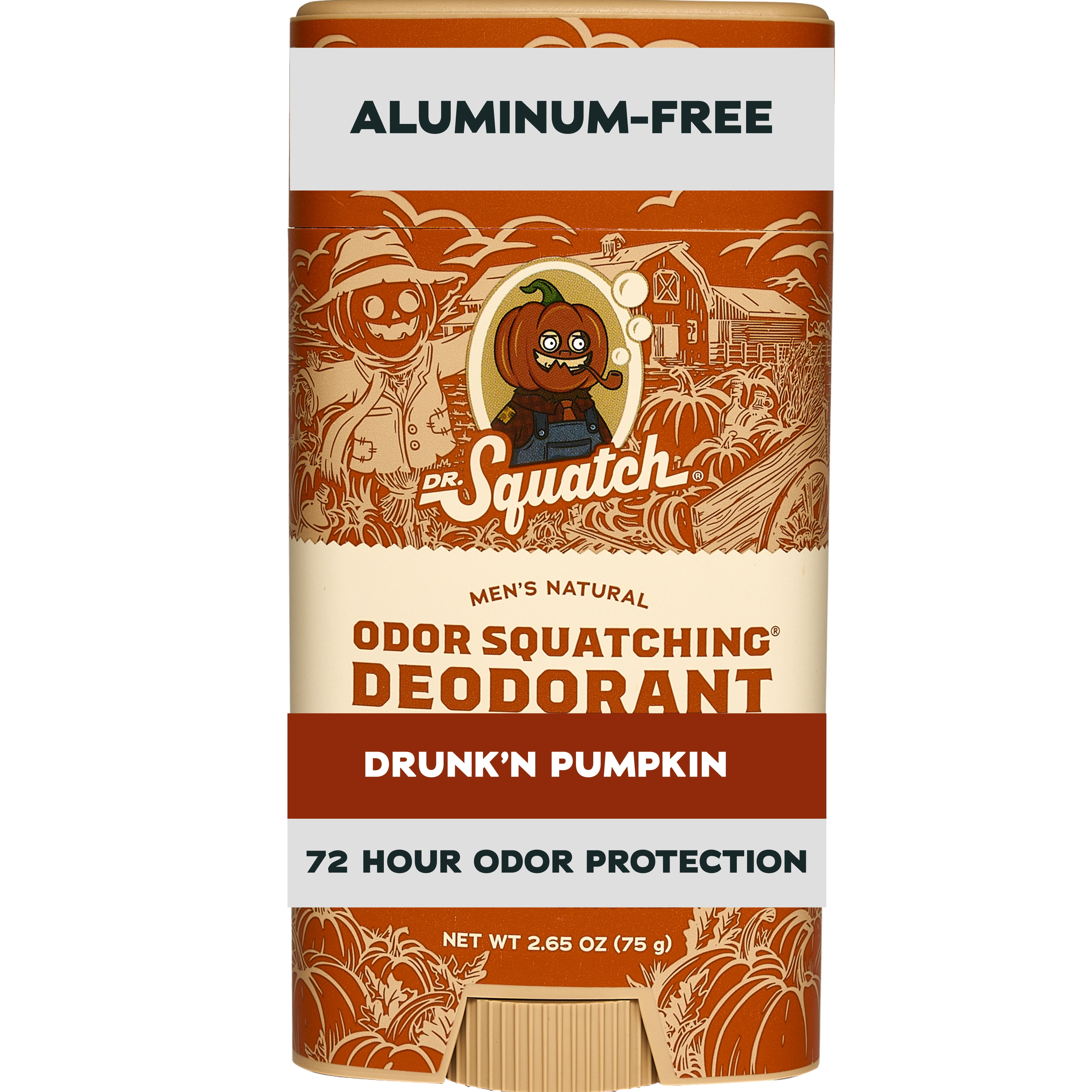 Dr. Squatch, Mens Deodorant Stick, 2.65 Oz, Drunk'n Pumpkin
