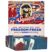 Dr. Squatch Mens Bar Soap, Natural Bar Soap for Men, Freedom Fresh, 5 Oz
