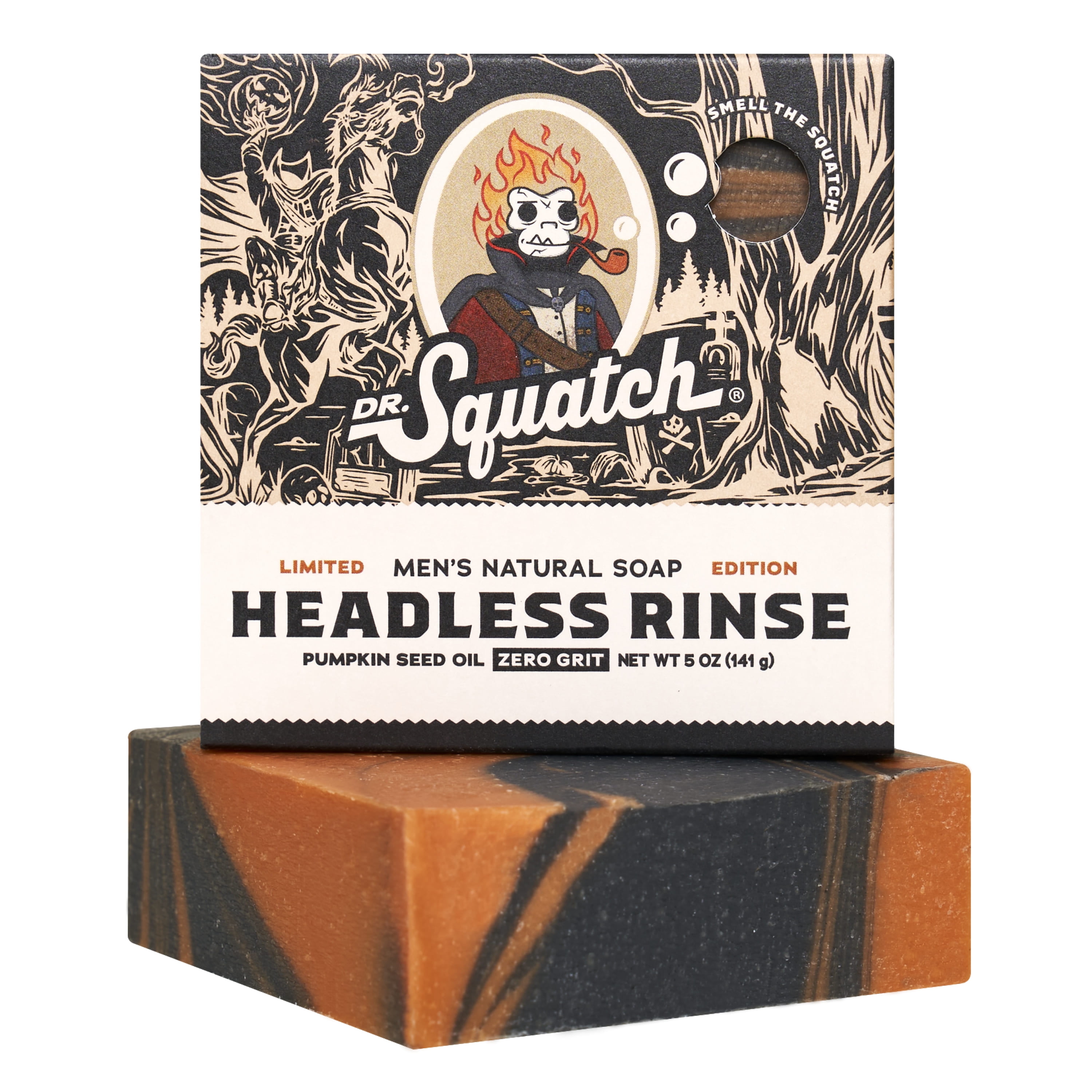 Dr. Squatch Limited Edition Natural Bar Soap for All Skin Types, Headless Rinse, 5 oz