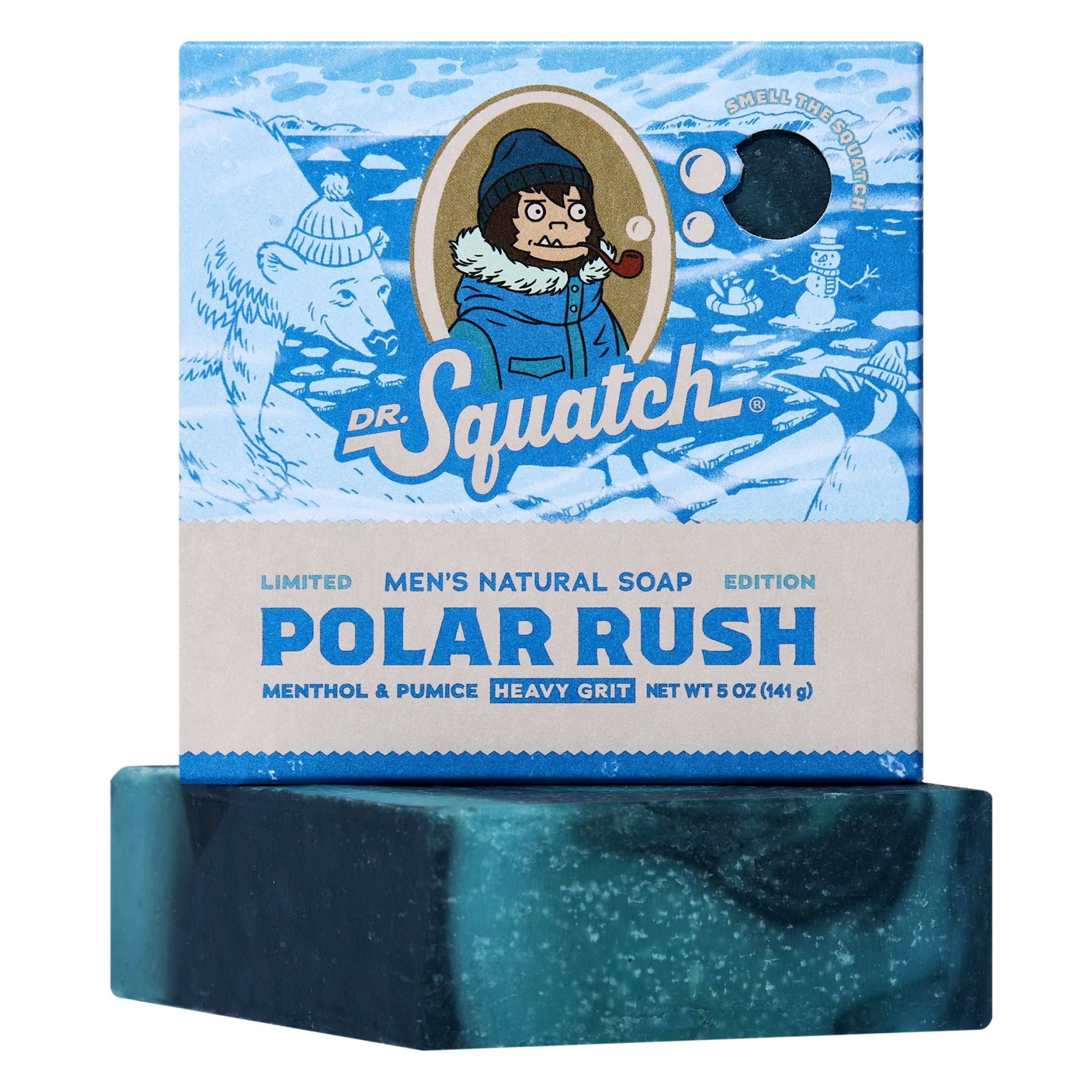 Dr. Squatch Limited Edition Natural Bar Soap for Men, Polar Rush, 5oz