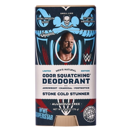 Dr. Squatch Natural Men's Deodorant - Odor-Squatching Aluminum Free - Stone Cold Stunner (2.65 oz)