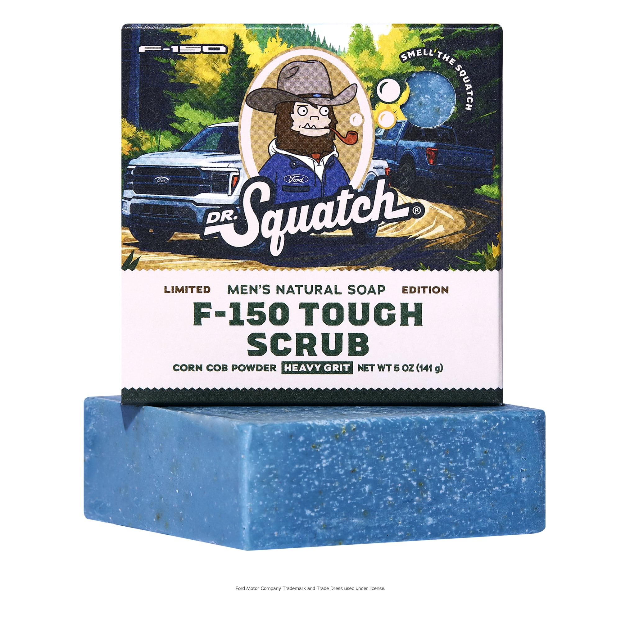 Dr. Squatch Mens Bar Soap, Natural Bar Soap for Men, Limited Edition Gifts for Men, Ford F-150 Tough Scrub, 5 Oz