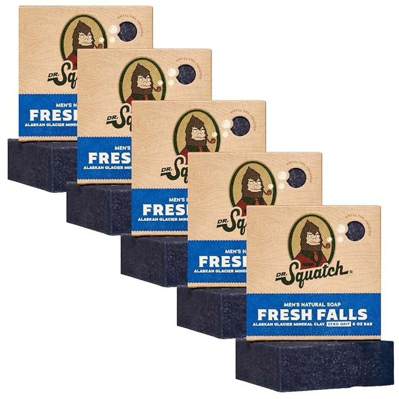 Dr. Squatch Men's Bar Soap, Fresh Falls 5 Oz. (Pack of 5)