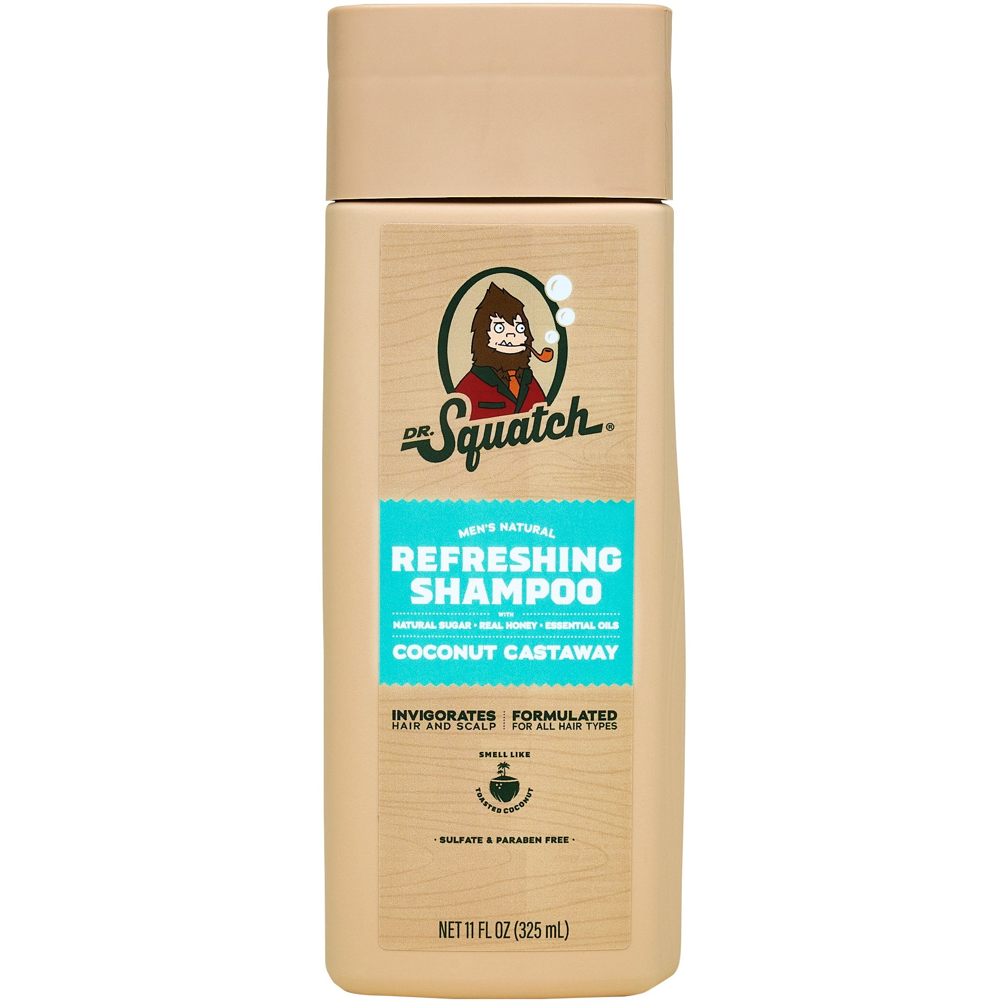 Dr. Squatch Men's Natural Refreshing Shampoo - Coconut Castaway - 11 oz (Packaging May Vary)