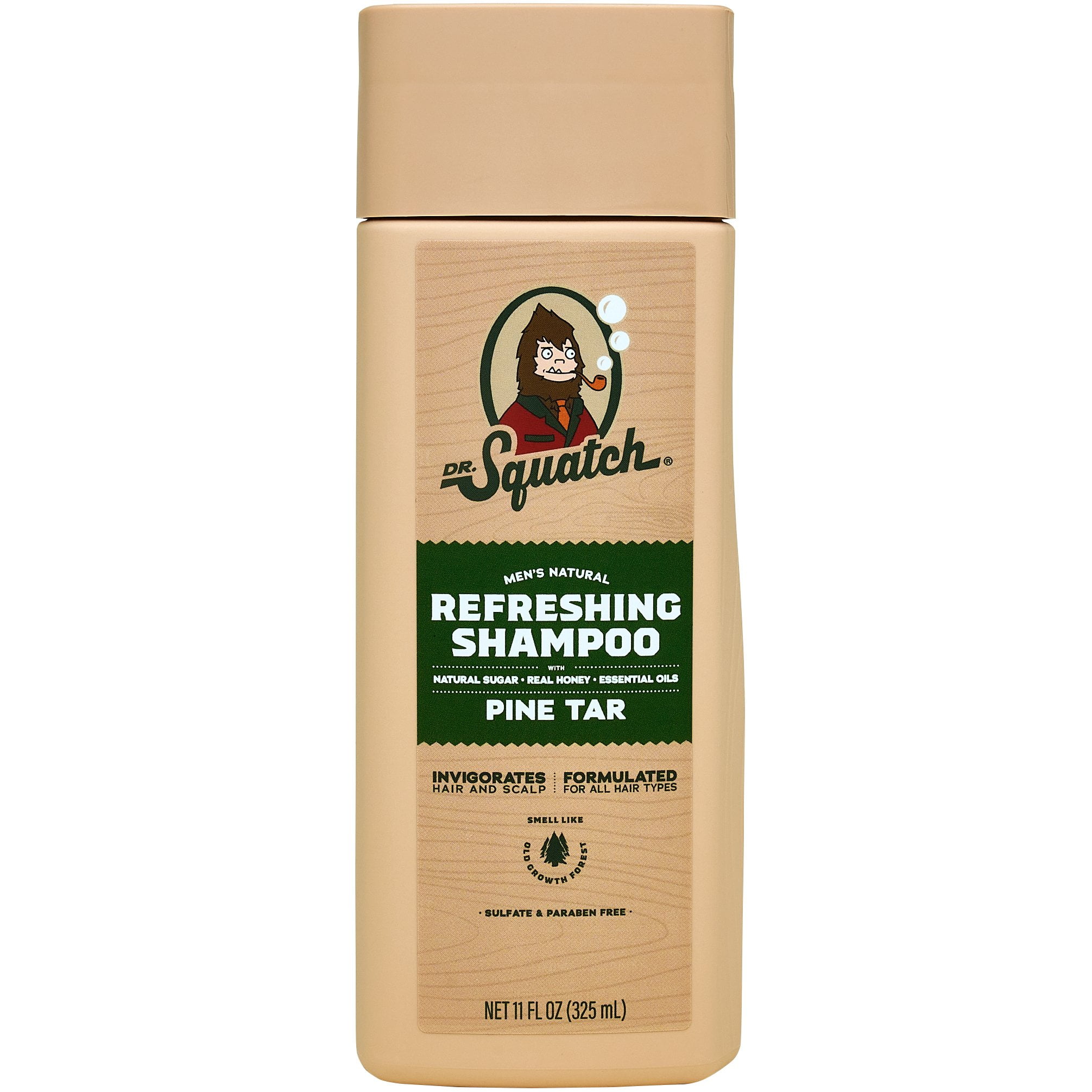 Dr. Squatch Men's Natural Refreshing Shampoo - Pine Tar - 11 oz (Packaging May Vary)