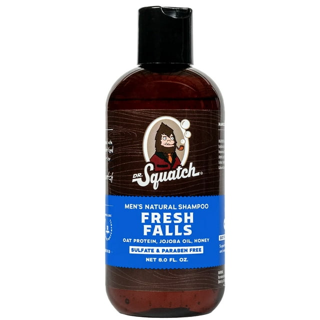 Dr. Squatch Men's Natural Shampoo for All Hair Types, Fresh Falls, 8 oz