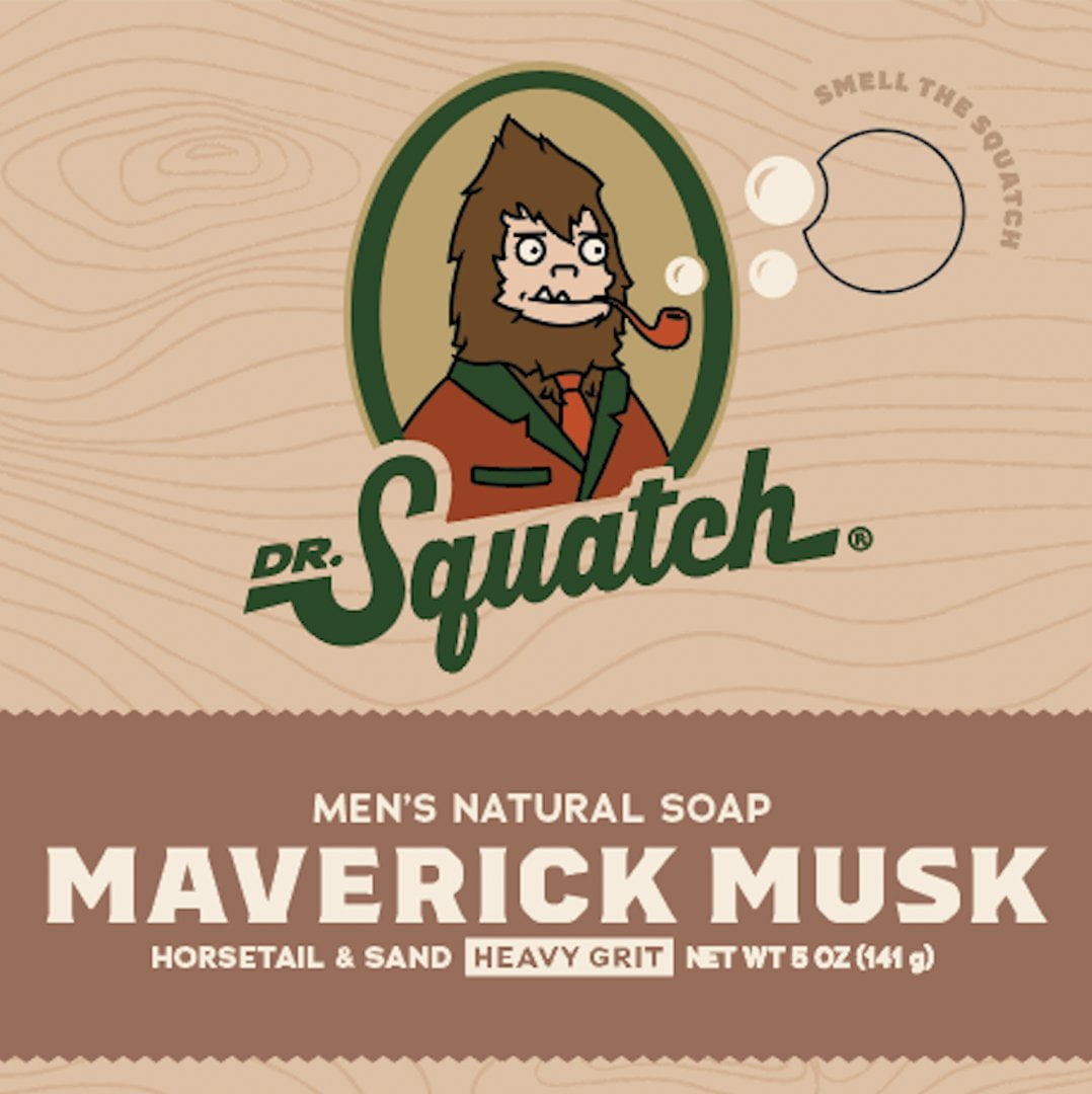 Dr. Squatch Men's Natural Soap Bar - Maverick Musk - 5 oz (Packaging May Vary)