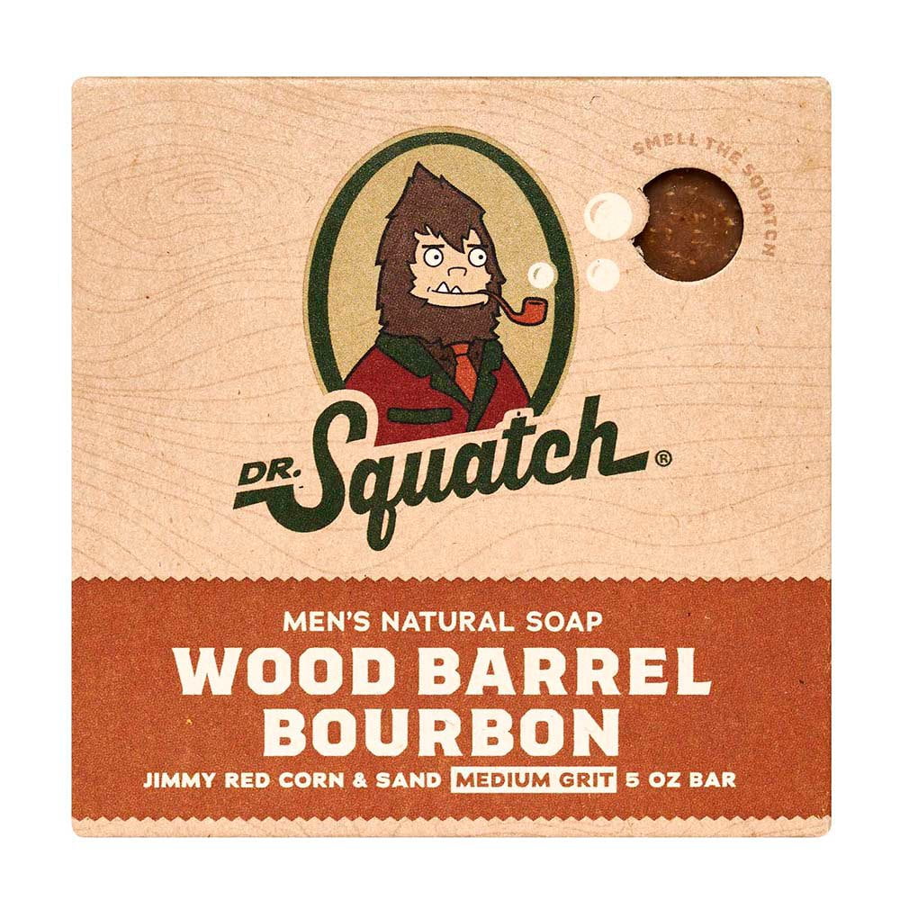 Dr. Squatch Men's Natural Soap Bar - Wood Barrel Bourbon - 5 oz (Packaging May Vary)