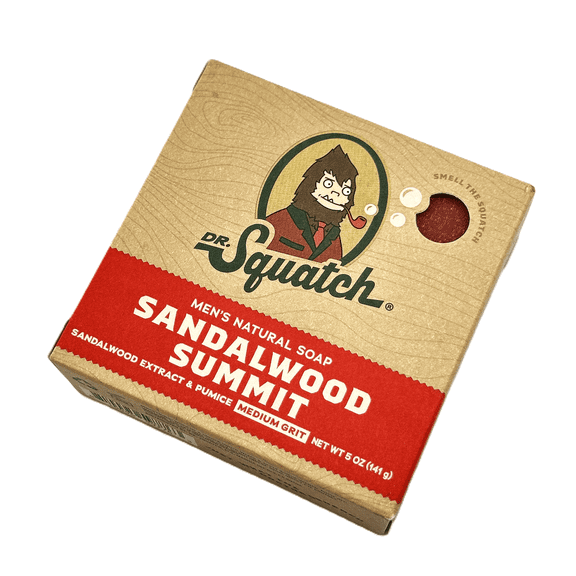 Dr. Squatch Men's Medium Grit Natural Sandalwood Summit Soap 5 oz