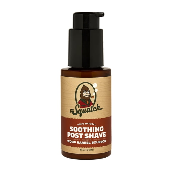 Dr. Squatch Post Shave for Men - Soothing, Moisturizing - No Harmful Ingredients - Manly Fragrance - Wood Barrel Bourbon (2.5 fl oz)
