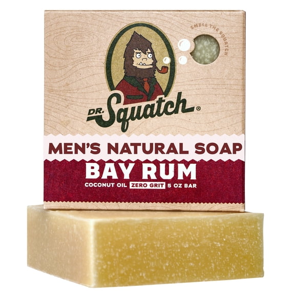 Dr. Squatch Men's Soap, Natural Bar Soap for Men, Bay Rum, 5 oz