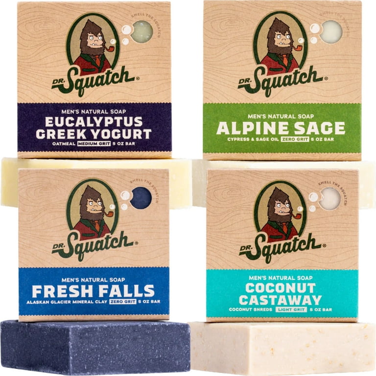 Dr. Squatch All Natural Bar Soap For Men, 3 Bar Variety Pack
