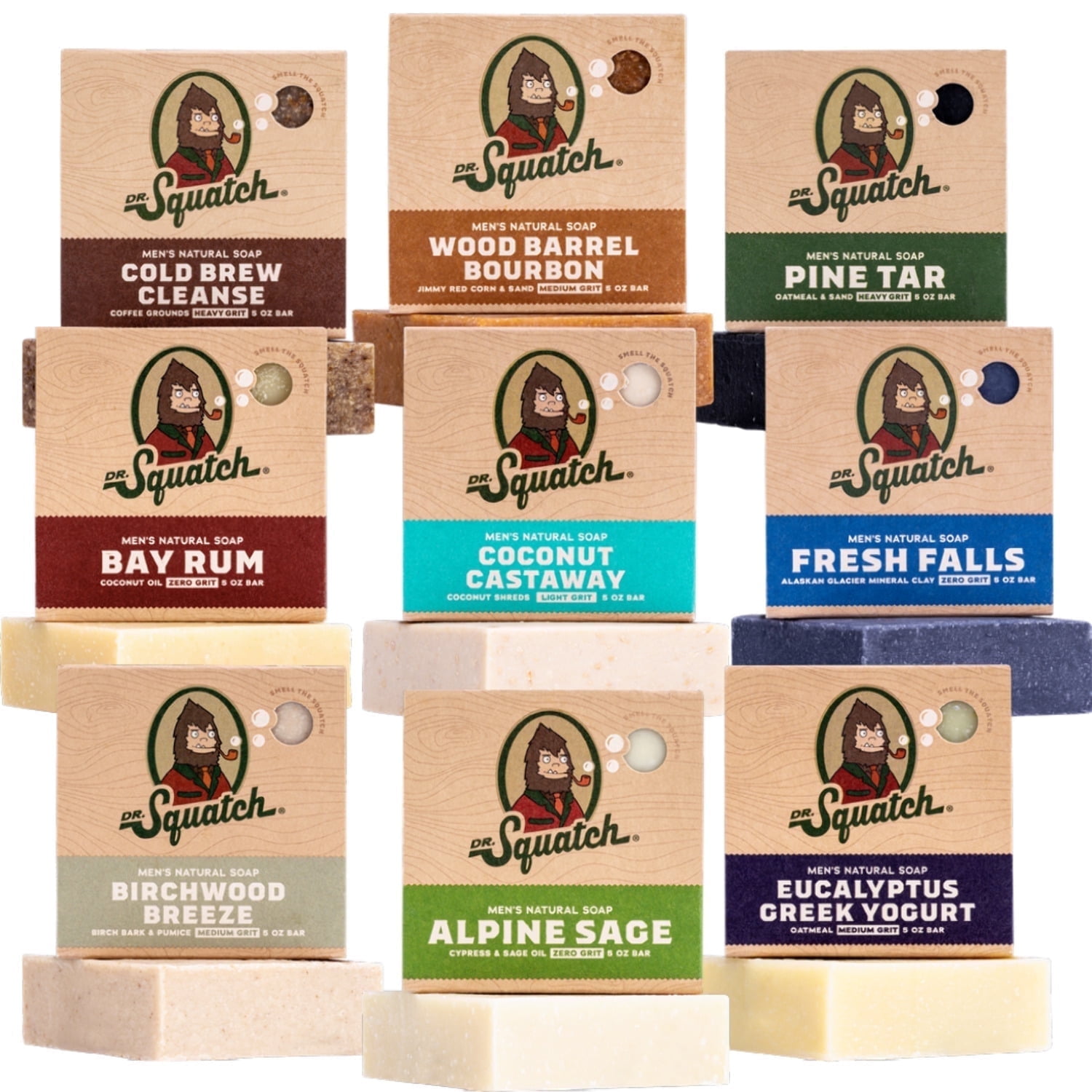 Dr. Squatch Natural Bar Soap 9 Pack - Pine Fresh
