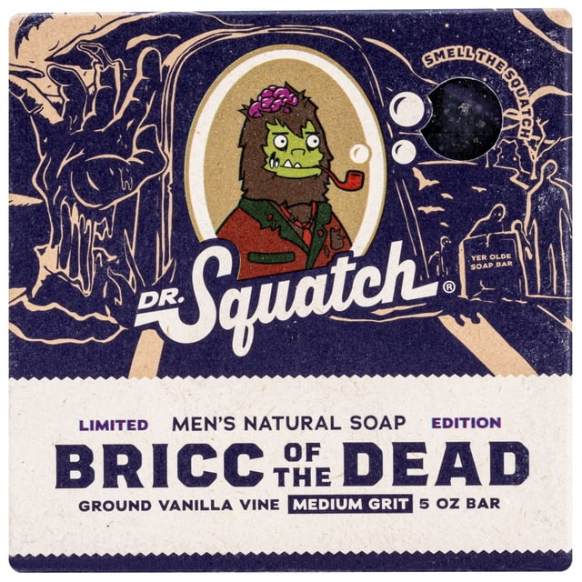 Dr. Squatch Natural Bathing Body Bar Soap, Bricc of the Dead, 5 oz