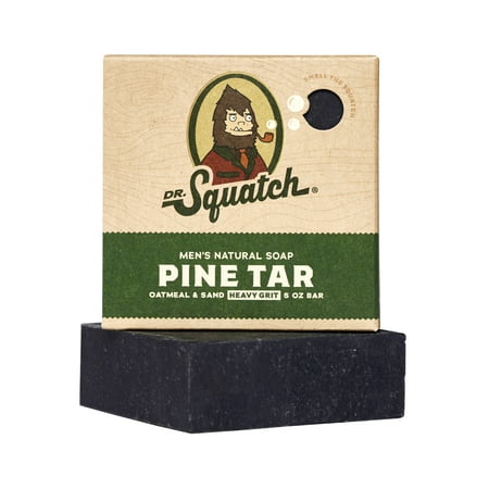 Dr. Squatch Pine Tar Natural Bar Soap for Men, 5 oz