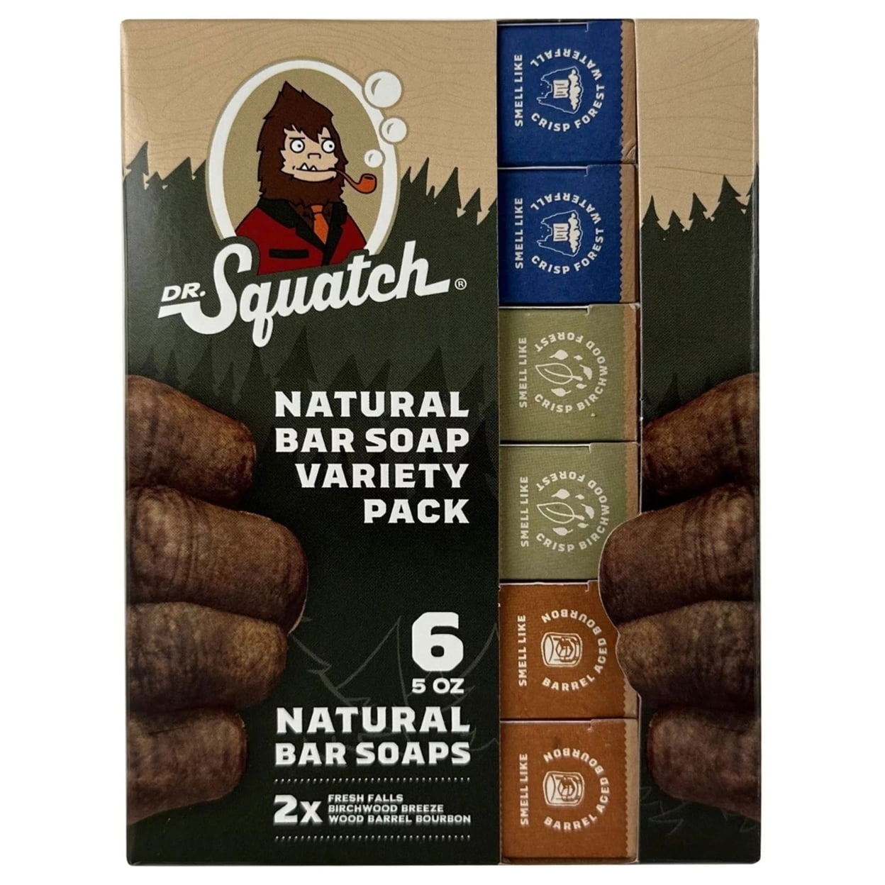Dr. Squatch Men's Soap Variety 9 Pack - Men's Natural Bar Soap - Pine Tar,  Wood Barrel Bourbon, Cold Brew Cleanse, Birchwood Breeze, Bay Rum, Coconut