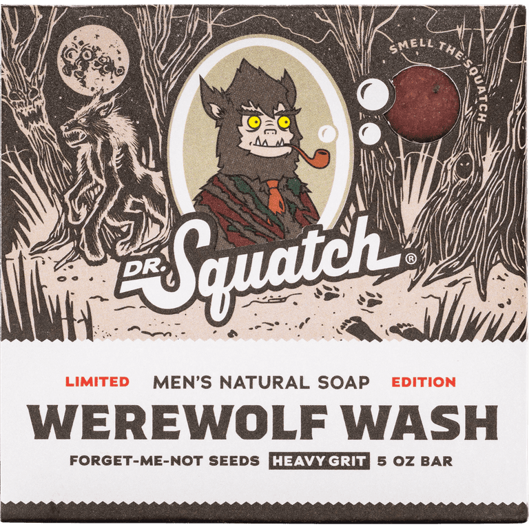 Dr. Squatch Natural Bar Soap, Werewolf Wash, 5 oz, Brown