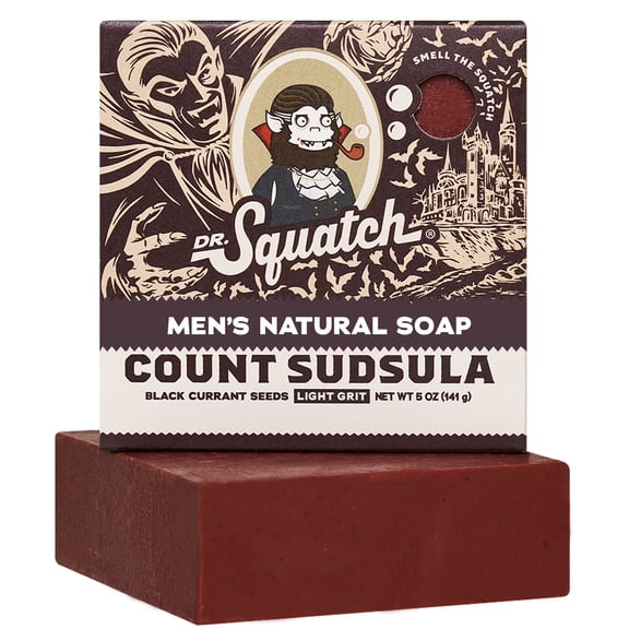 Dr. Squatch Natural Men’s Bar Soap - Cold Process Body Soap Bar - Gifts for Men - Count Sudsula (5oz)