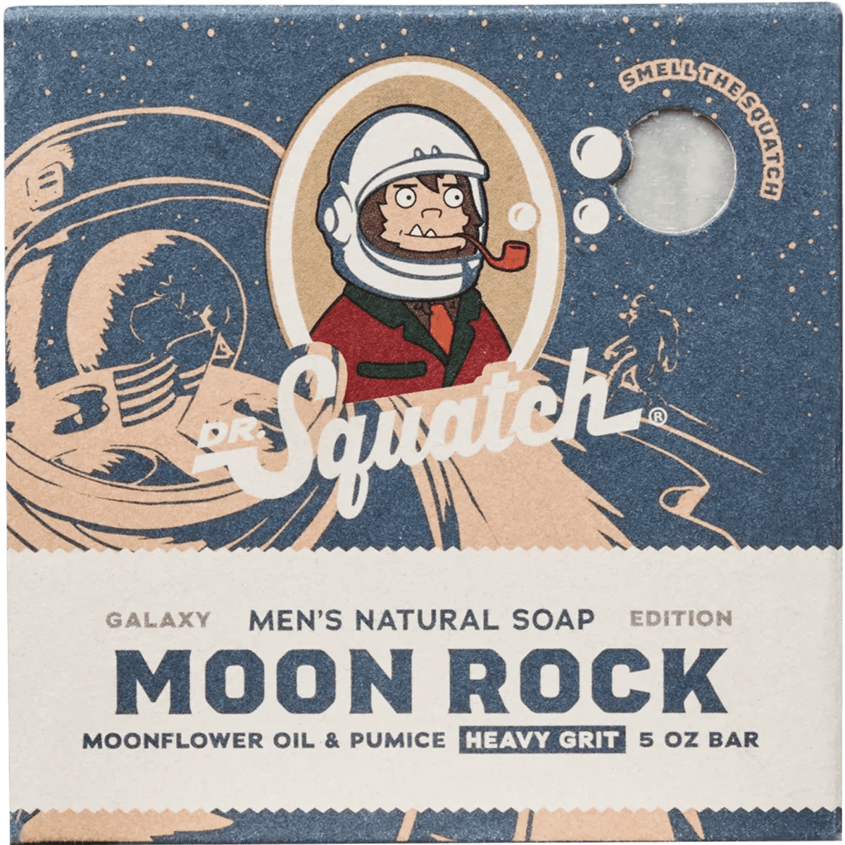 Dr. Squatch Natural Bar Soap for All Skin Types, Moon Rock (Galaxy Edition), 5 oz