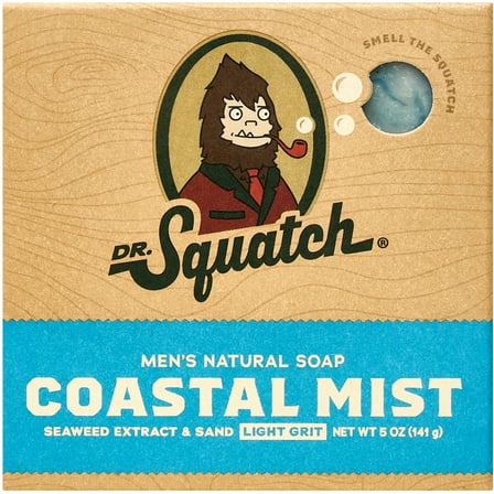 Dr. Squatch Coastal Mist Natural Bar Soap for Men, 5 oz
