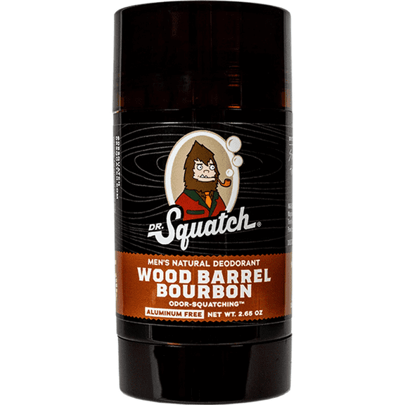 Dr. Squatch Natural Deodorant, Wood Barrel Bourbon, 2.65 oz
