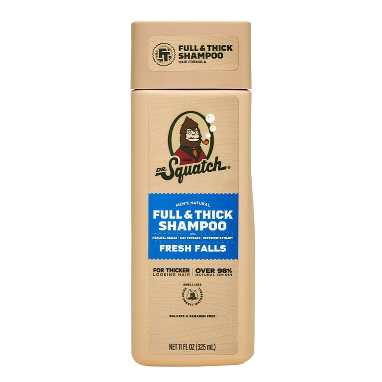 Dr. Squatch Men's Full & Thick Hydrating Shampoo, Fresh Falls