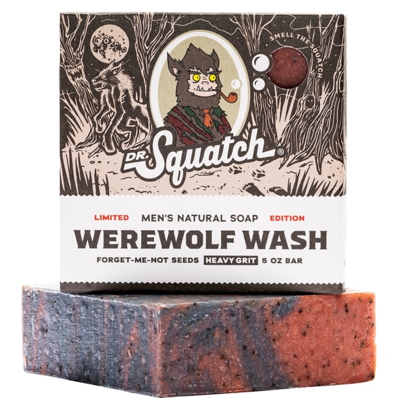 Dr. Squatch Natural Men’s Bar Soap - Cold Process Body Soap Bar - Gifts for Men - Werewolf Wash (5oz)