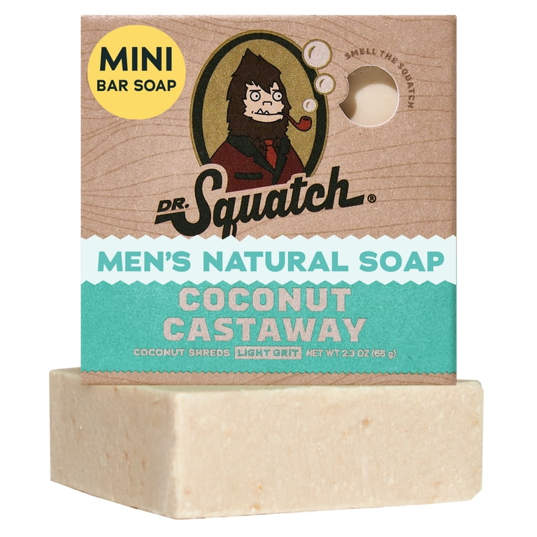 シャンプー HOTTY1999 Dr. Squatch Men's Mini Bar Soap, Travel Size Natural Bar Soap for