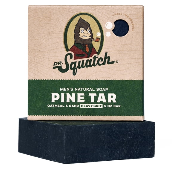 Dr. Squatch Mens Bar Soap, Natural Bar Soap for Men, Pine Tar, 5 Oz