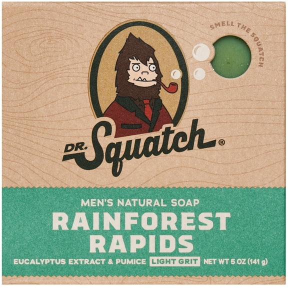 Dr. Squatch Rainforest Rapids Natural Bar Soap for Men, 5 oz