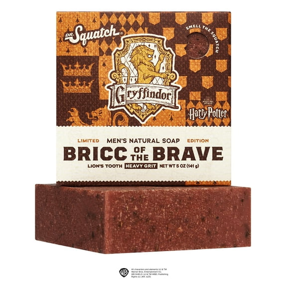 Dr. Squatch Harry Potter Limited Edition Natural Bar Soap for Men, Bricc of the Brave, 5 oz